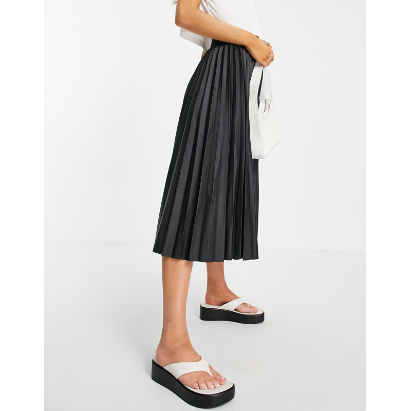 Oasis faux leather pleated...