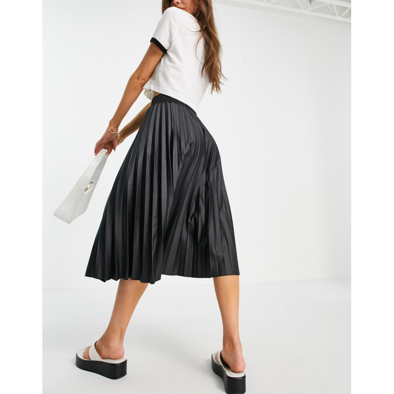 Oasis faux leather pleated...