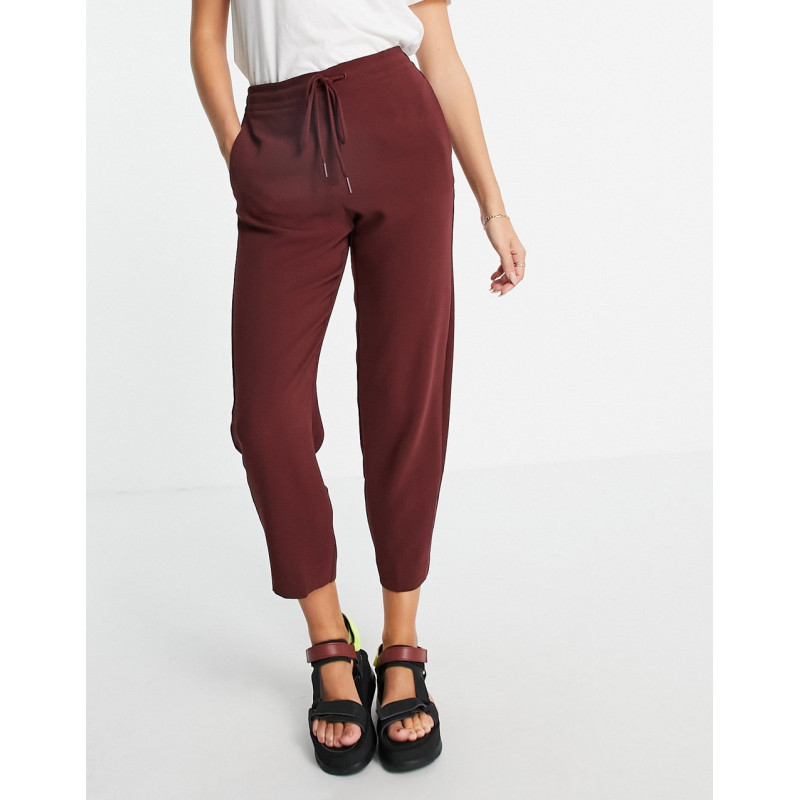 Mango cropped trousers in wine