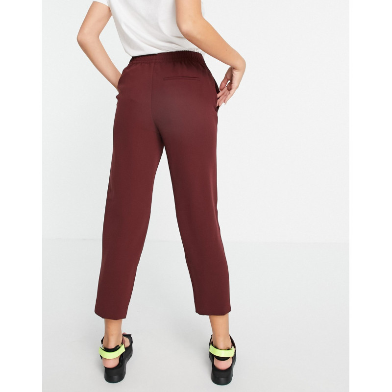 Mango cropped trousers in wine