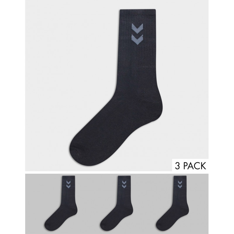 Hummel 3 Pack Socks in Black
