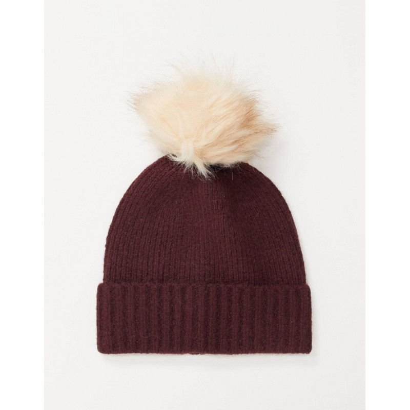 Pieces Wool Hat With Pom...
