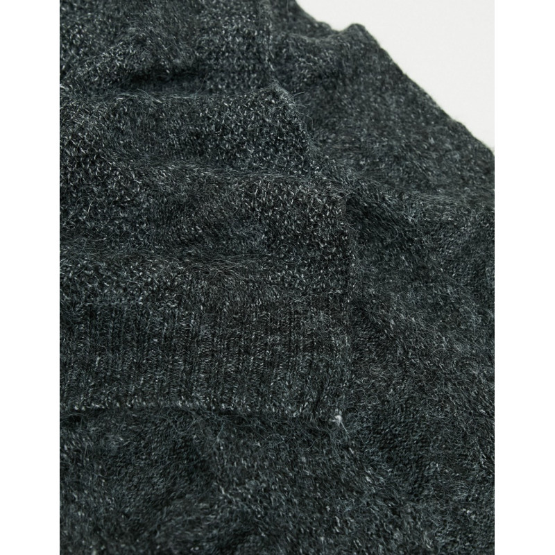 Pieces cable knit scarf in...