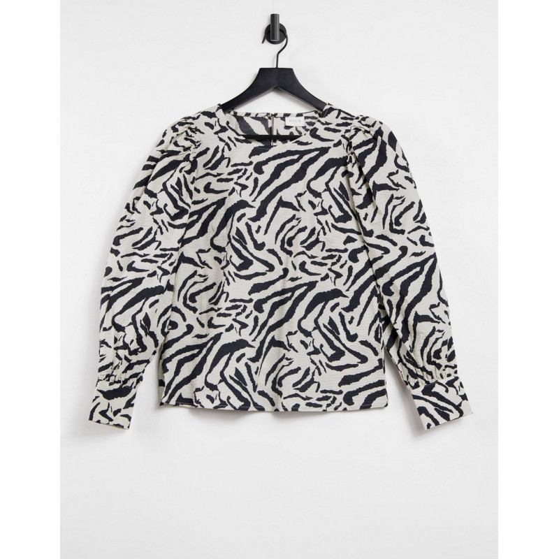 Vila blouse in zebra print