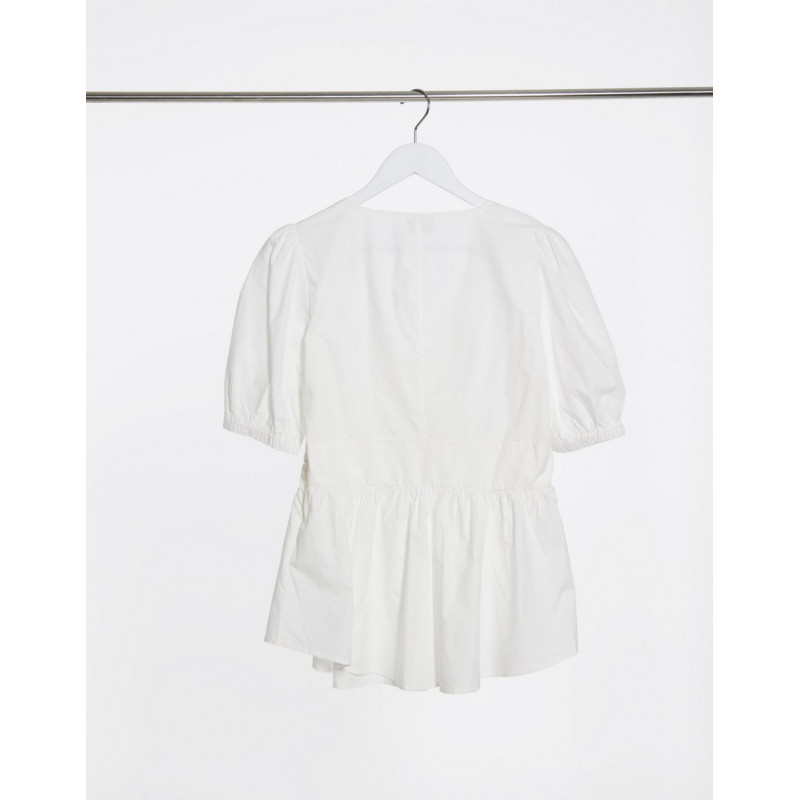 Vila poplin blouse in white