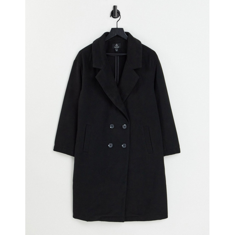 Threadbare overcoat in black