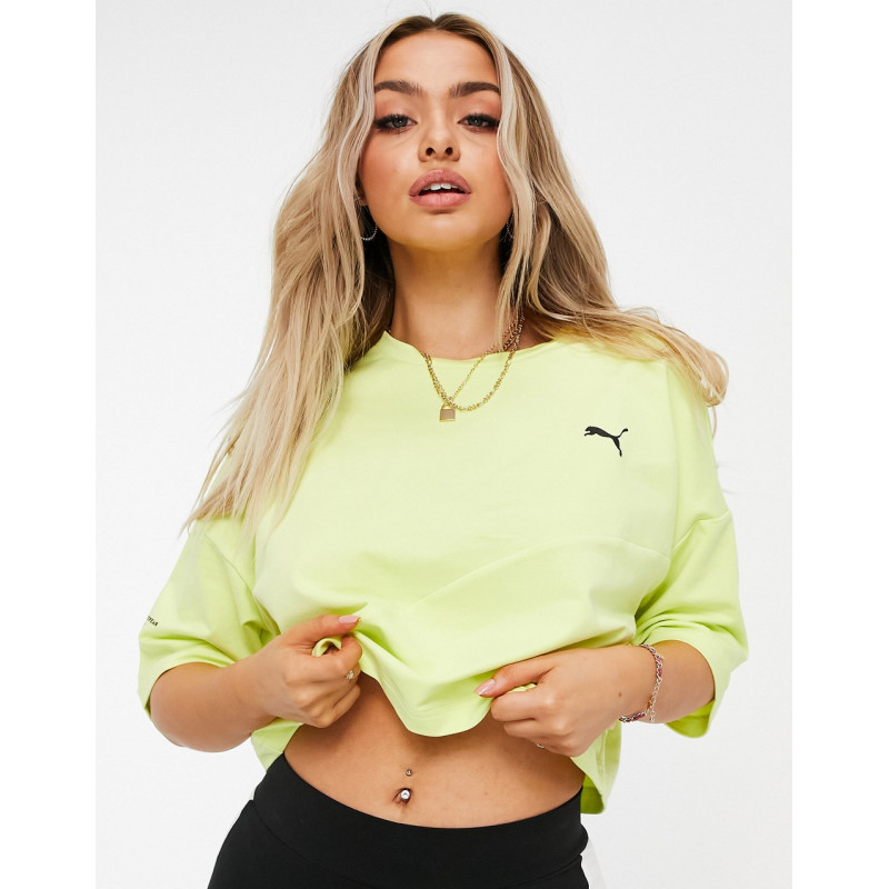 Puma Form crop t-shirt in lime