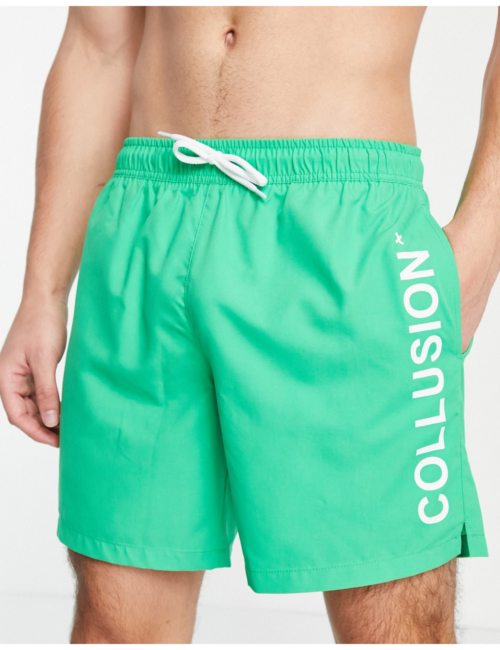 COLLUSION swim shorts in green