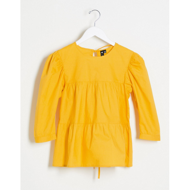 Influence smock top in mustard