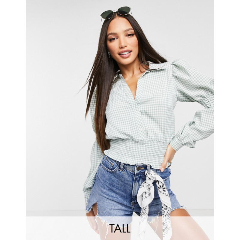 Y.A.S. Tall gingham volume...