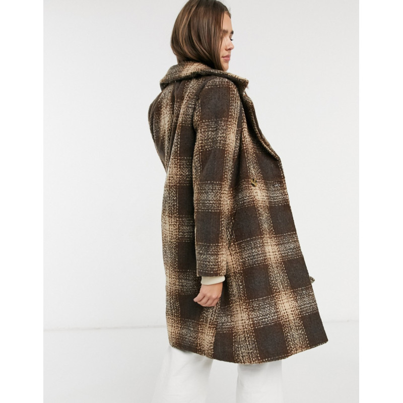 QED London checked coat in...