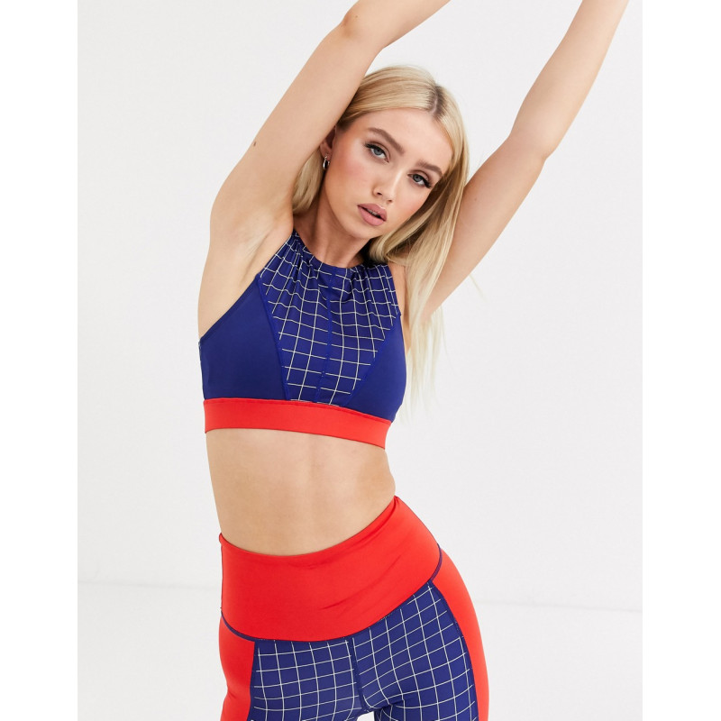 Luxe Palm High Neck Crop Top