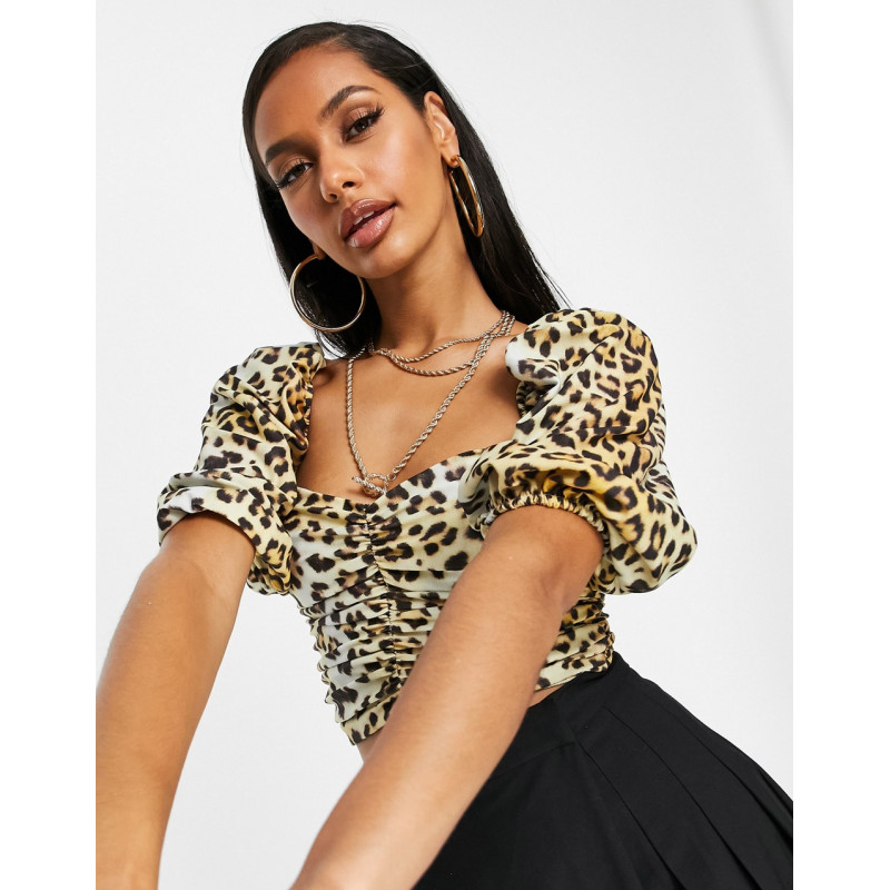 ASOS DESIGN ruched top with...