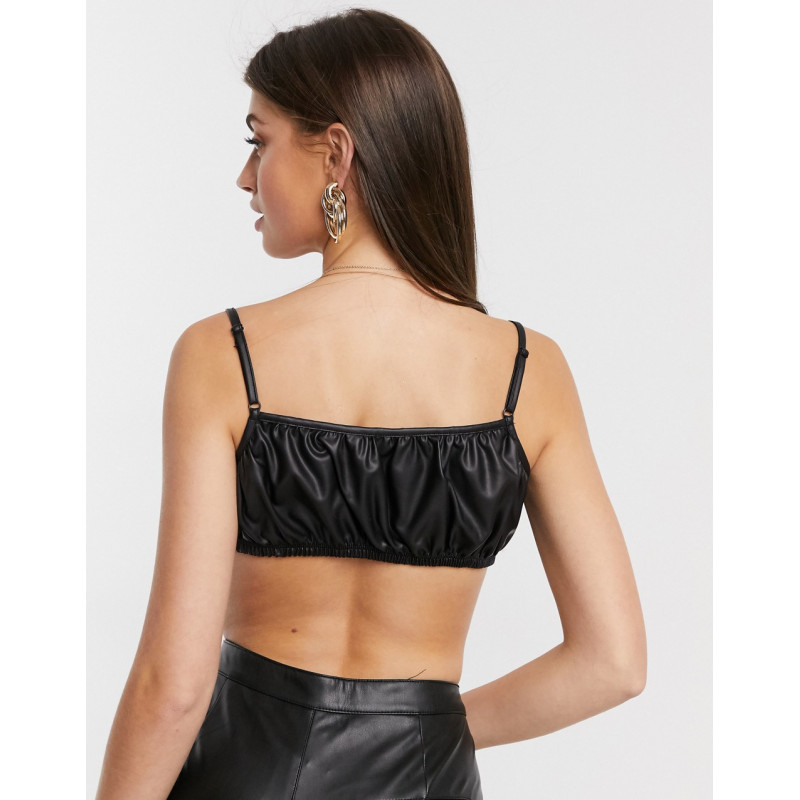 ASOS DESIGN ruched leather...