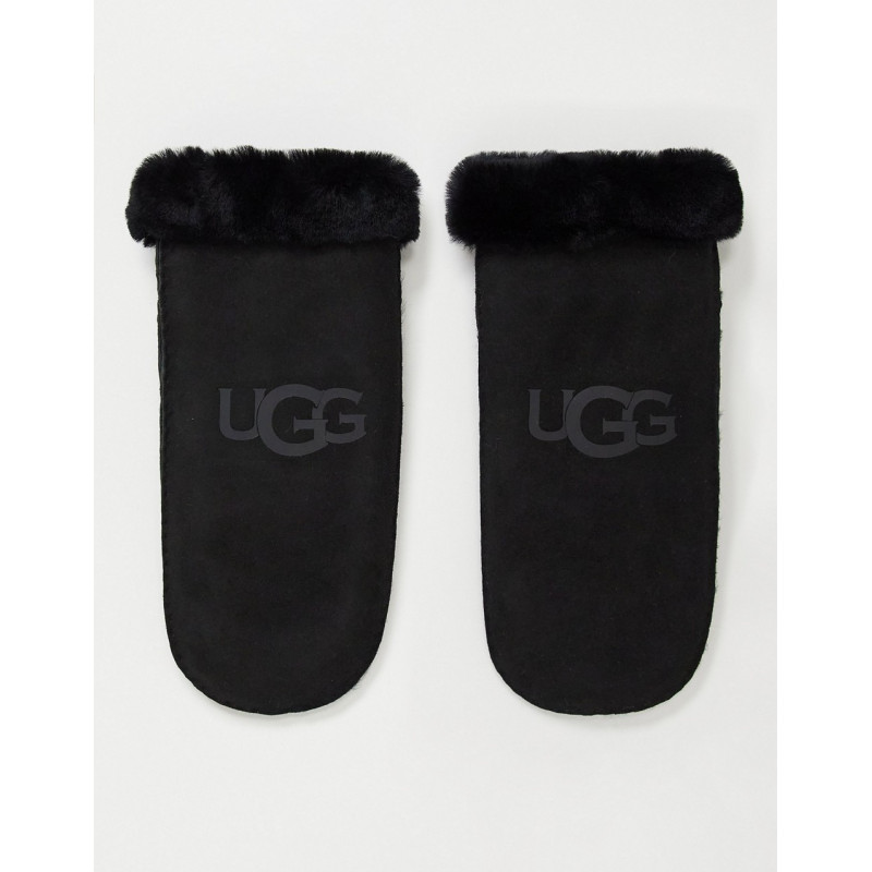 UGG sheepskin mittens in black