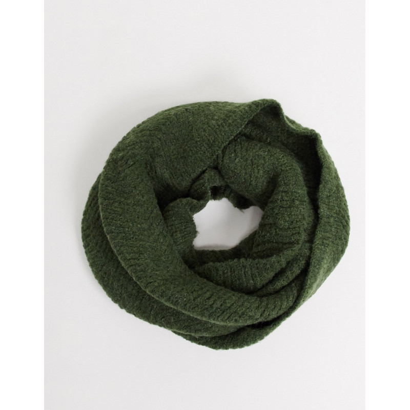 Pieces knitted snood in khaki