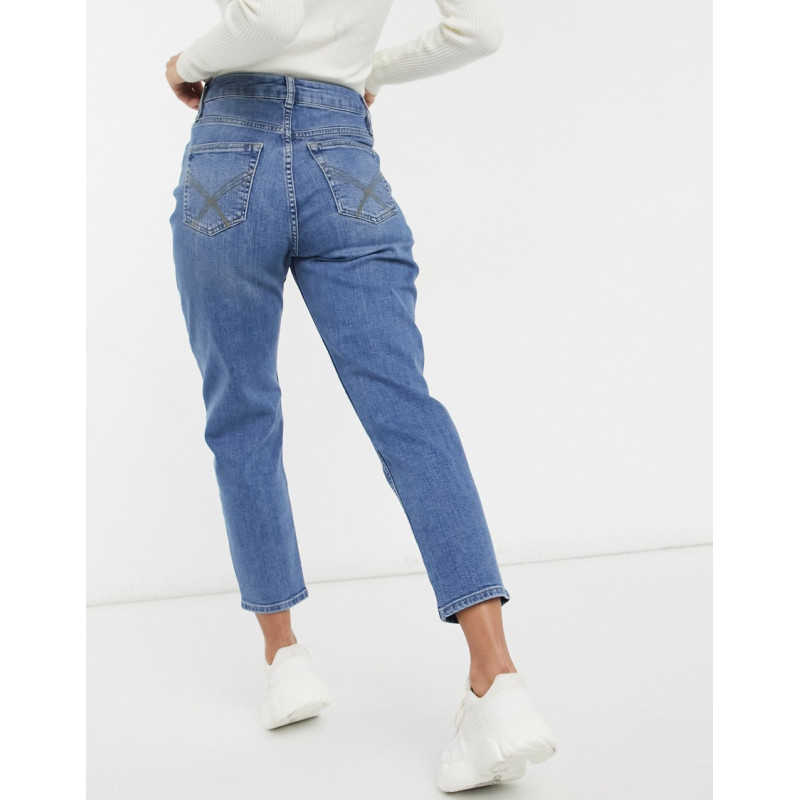 Oasis Monroe mum jeans in blue
