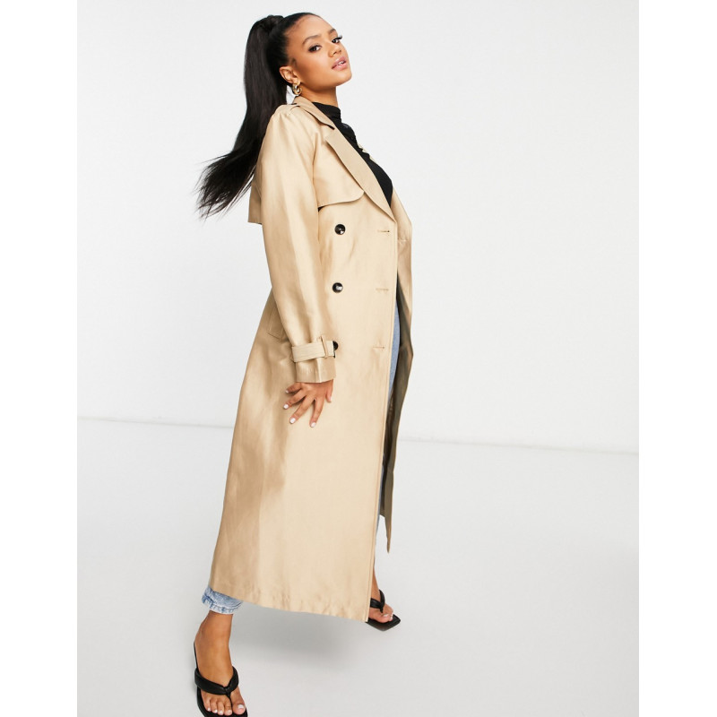 NA-KD belted trench in beige