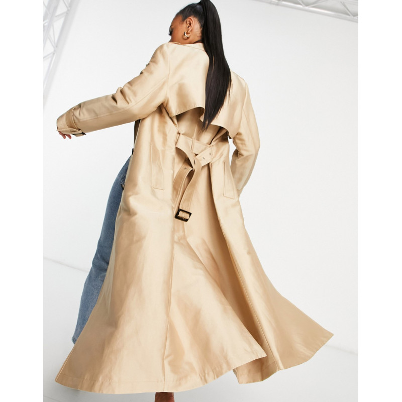 NA-KD belted trench in beige