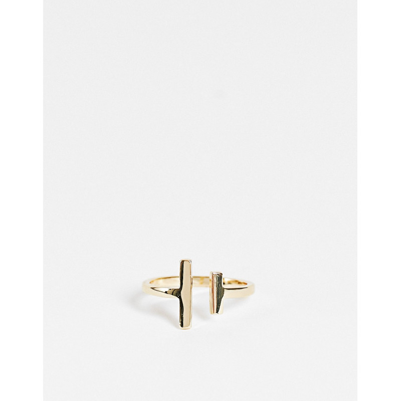 Shashi gold plated T ring