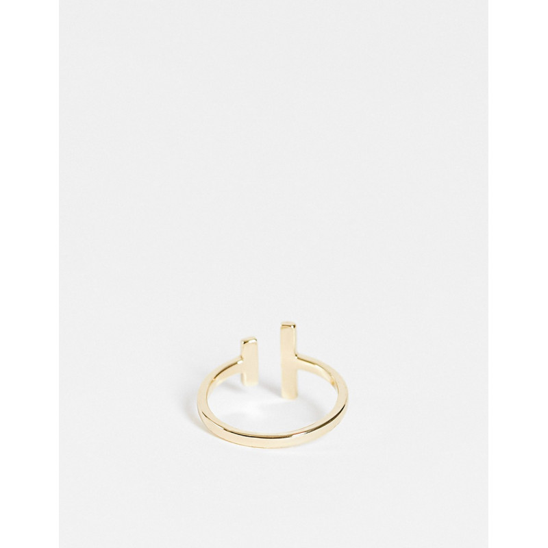 Shashi gold plated T ring