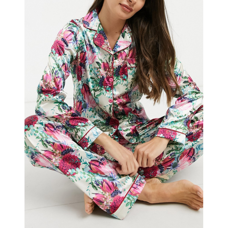 Night satin long pyjama set...