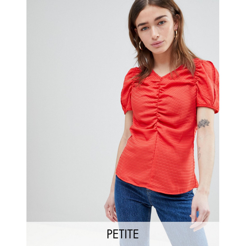 Lost Ink Petite Blouse With...