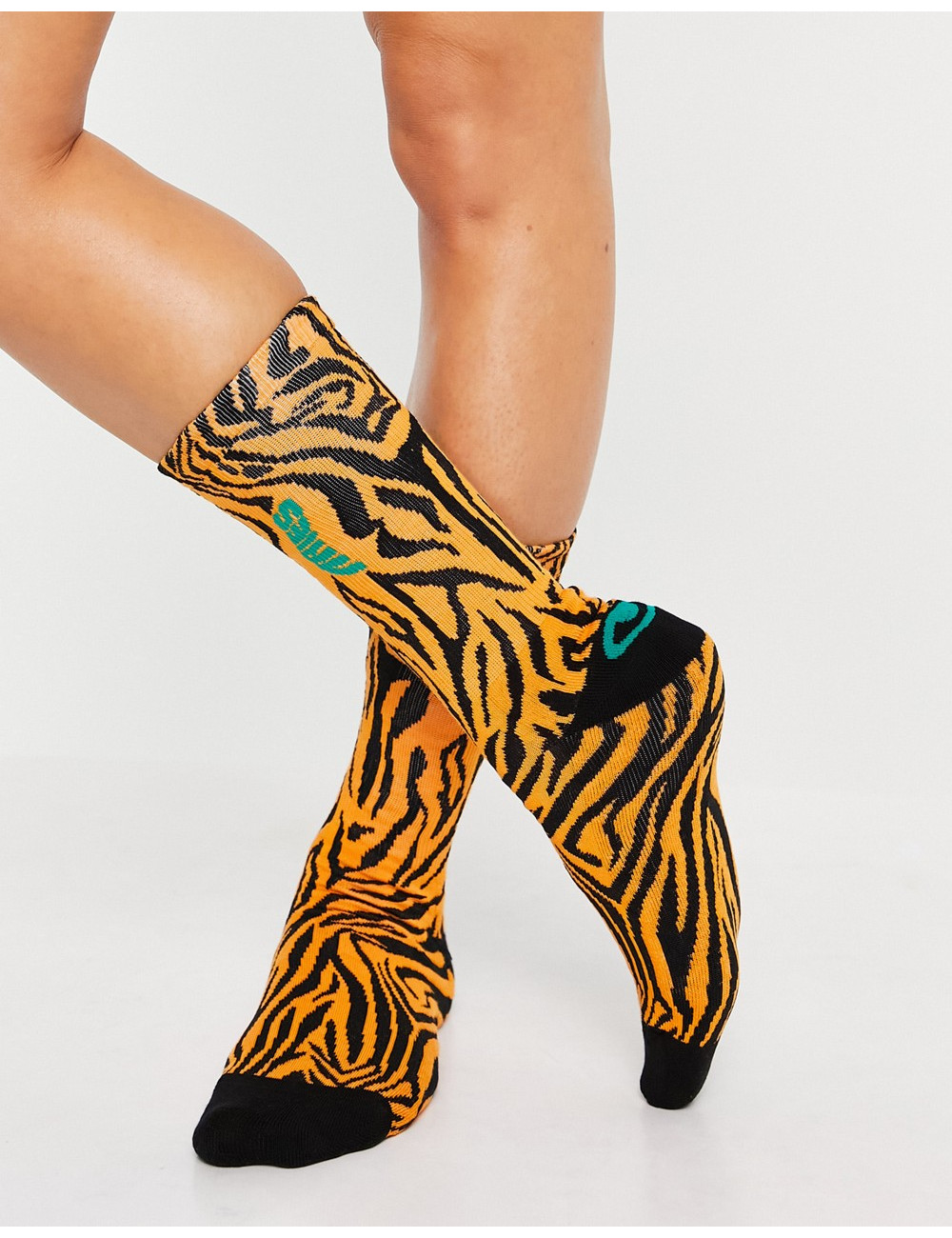 Aries socks in tiger print