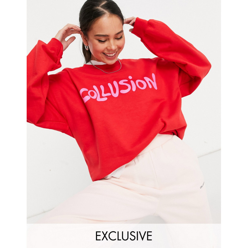COLLUSION oversized branded...