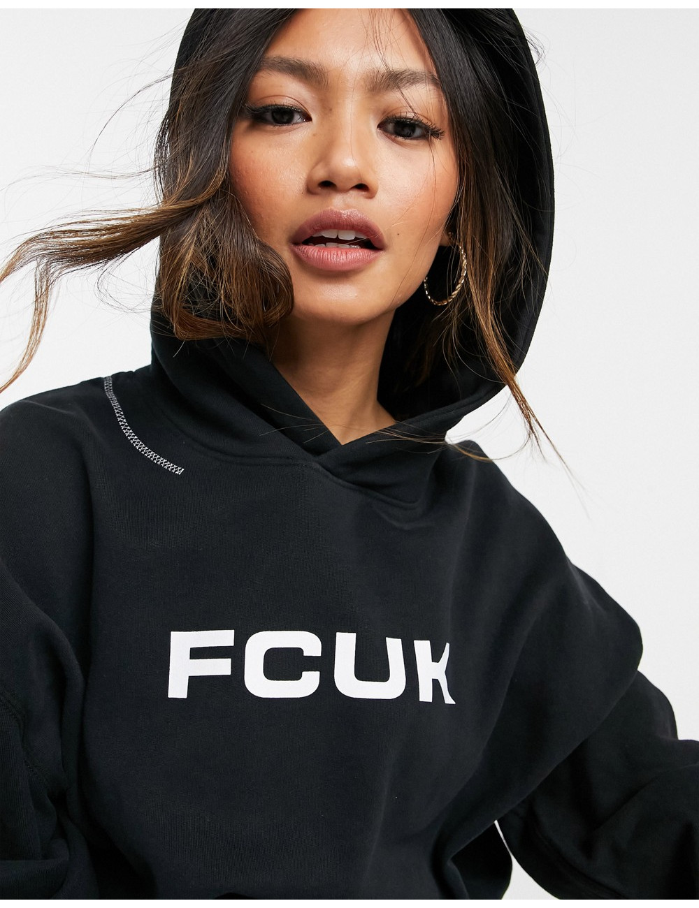 FCUK oversized hoodie in...