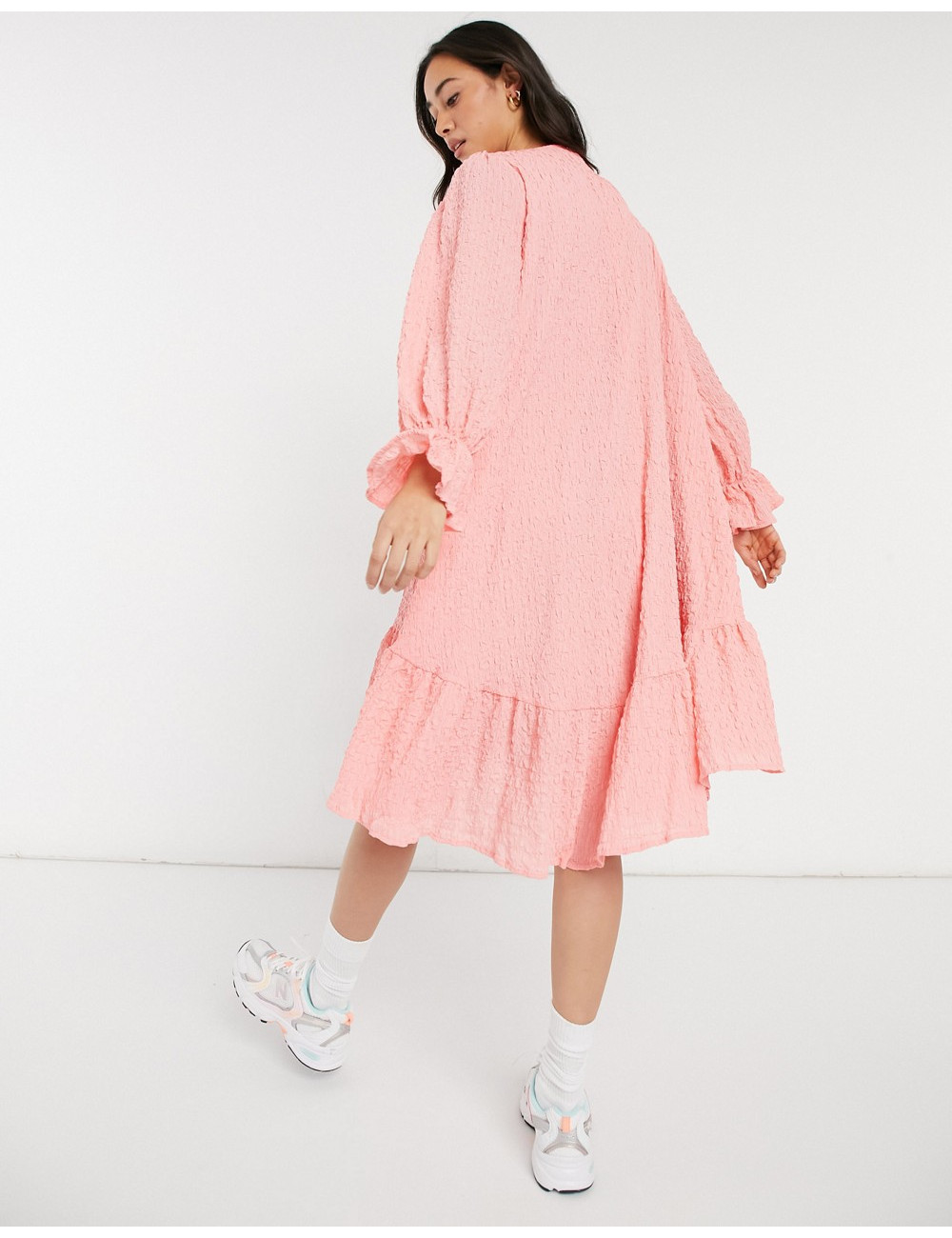 Y.A.S textured mini smock...