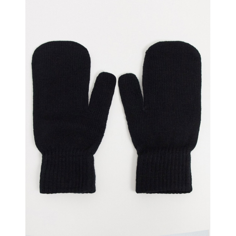 SVNX knitted mittens in black
