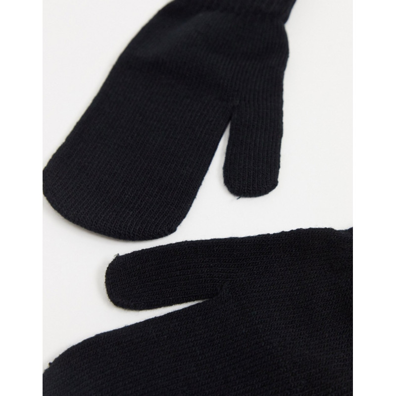 SVNX knitted mittens in black