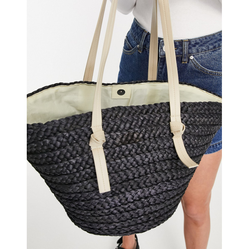 South Beach straw tote in...