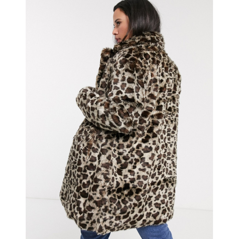 Simply Be faux fur coat in...