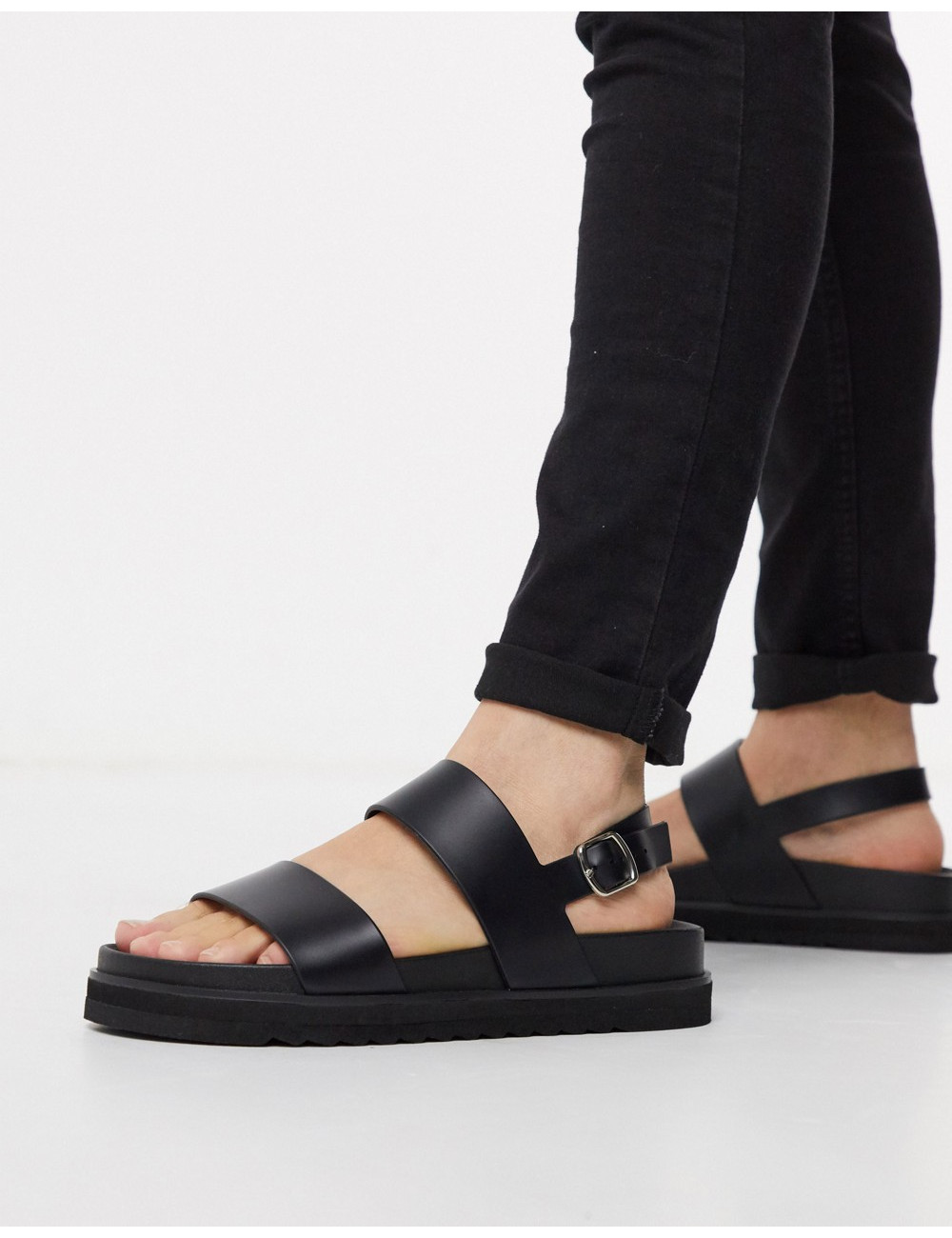 ASOS DESIGN sandals in black