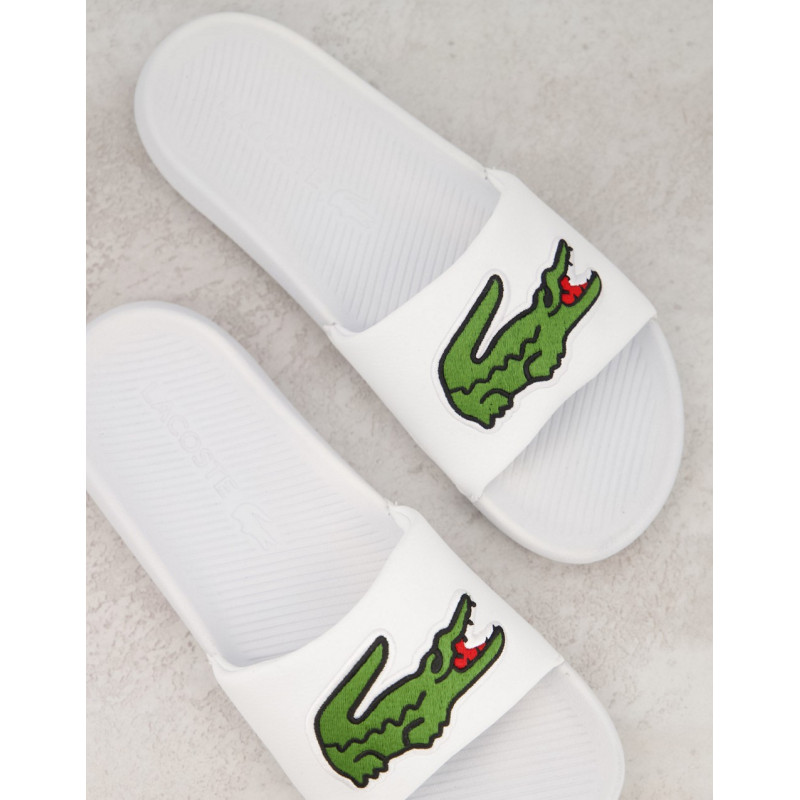 Lacoste Croco slides with...
