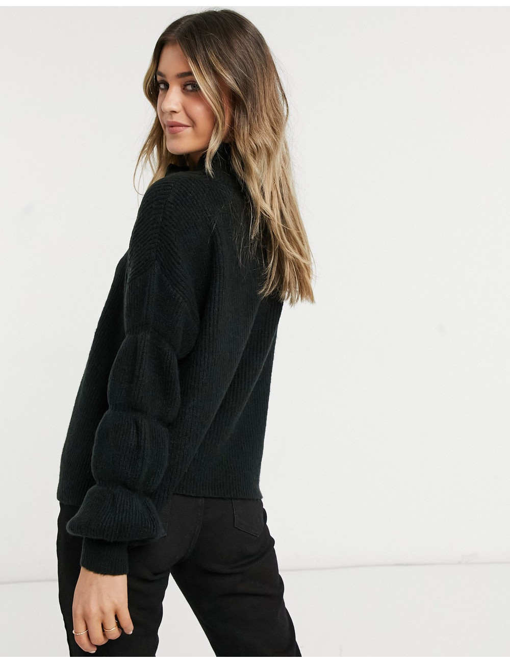JDY knitted jumper with...