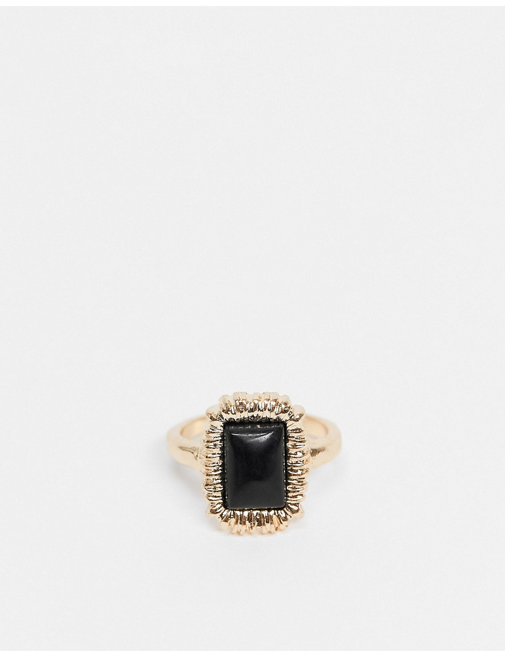 ASOS DESIGN ring with black...