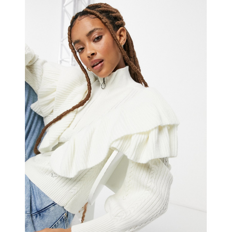 Object frill neck jumper in...
