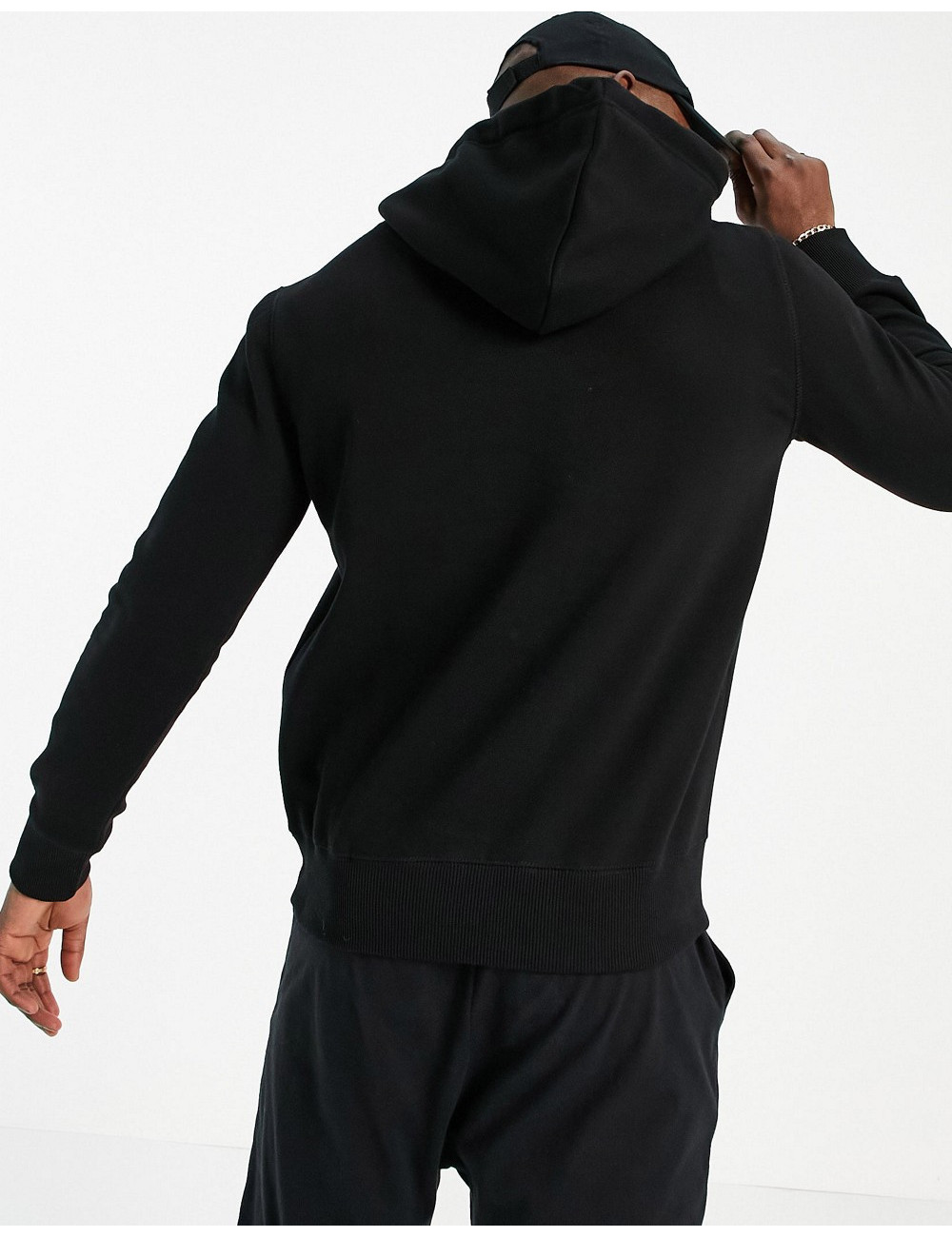FCUK overhead hoodie in black