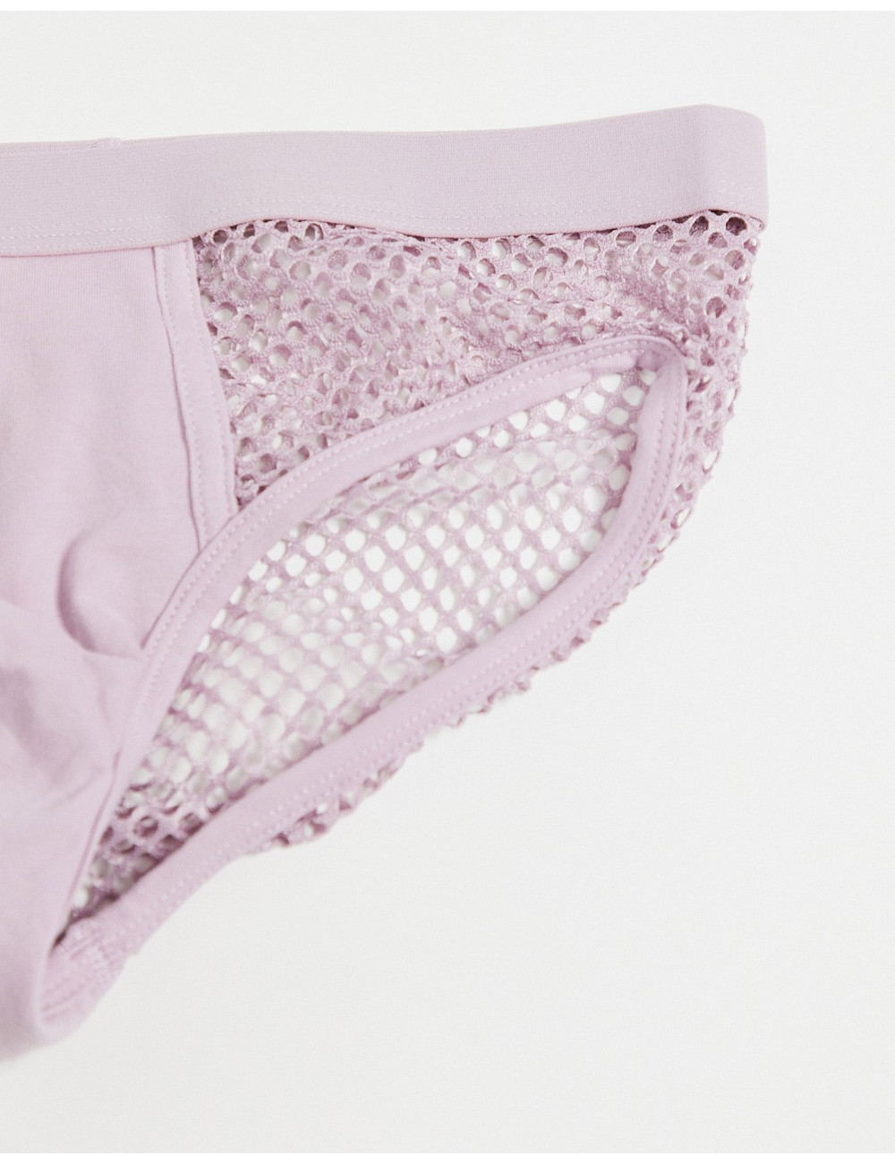 ASOS DESIGN brief in pink mesh