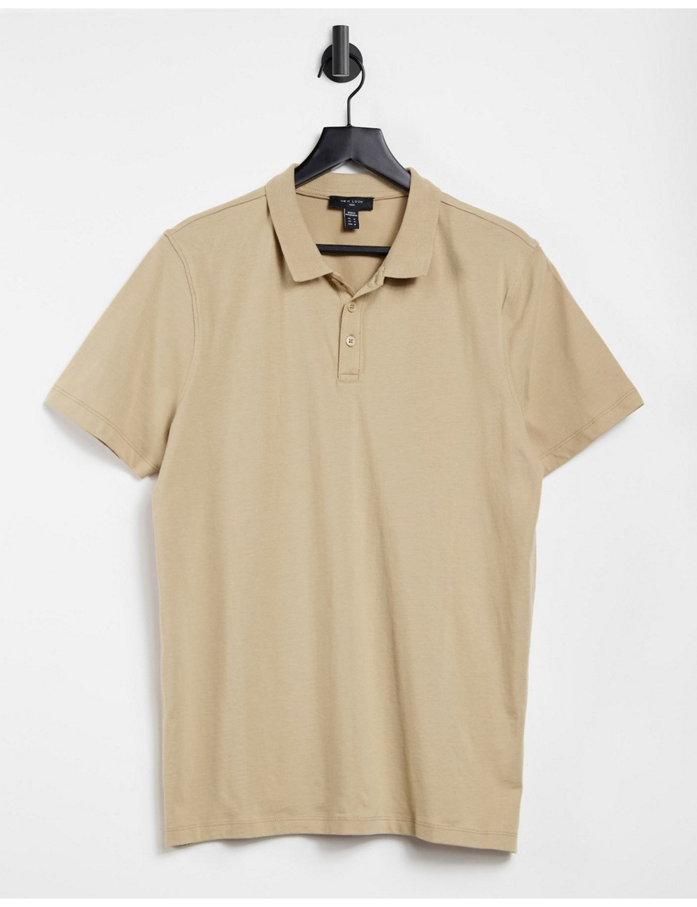 New Look jersey polo in stone