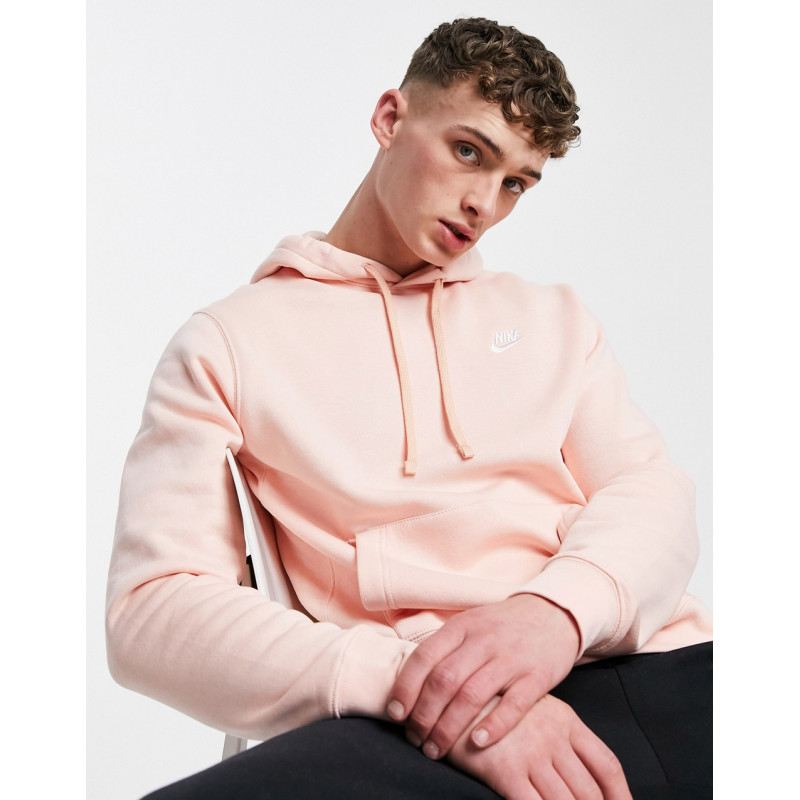 Nike Club hoodie in dusty pink