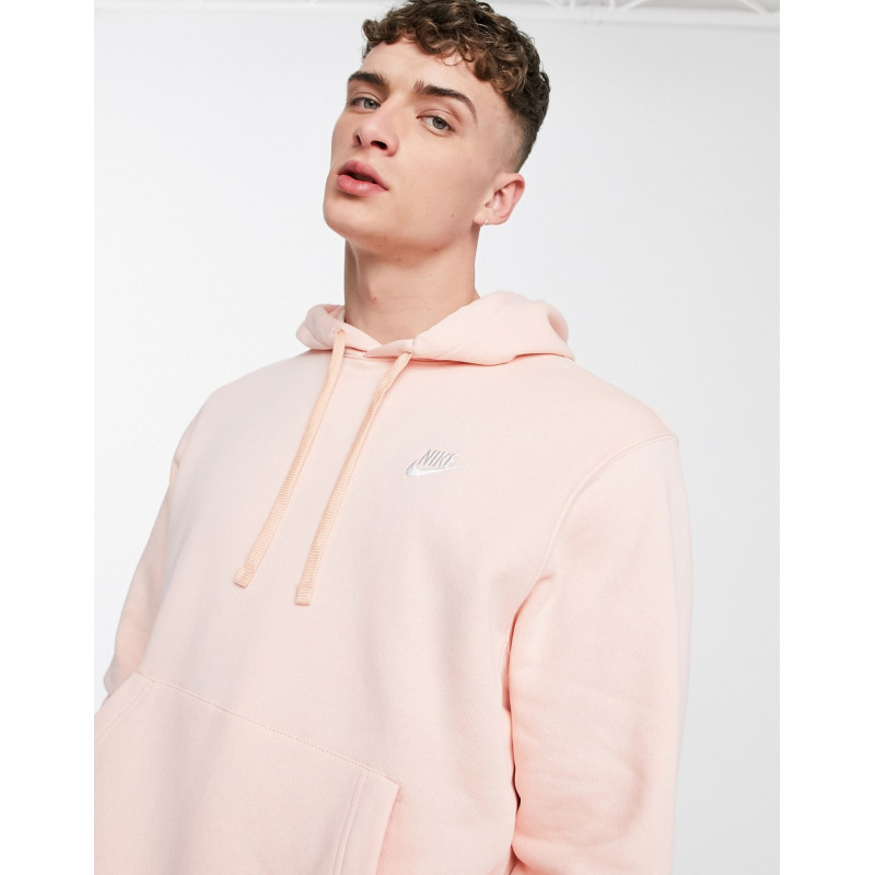 Nike Club hoodie in dusty pink