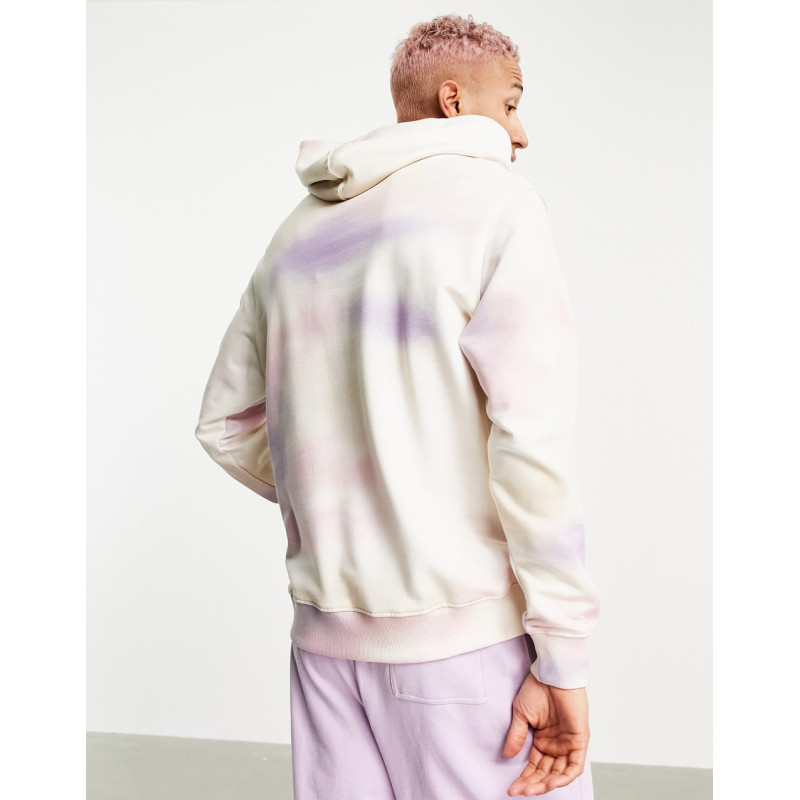 Bershka tie dye hoodie in pink