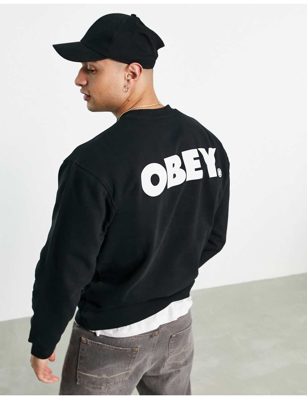 Obey bold sweatshirt in black