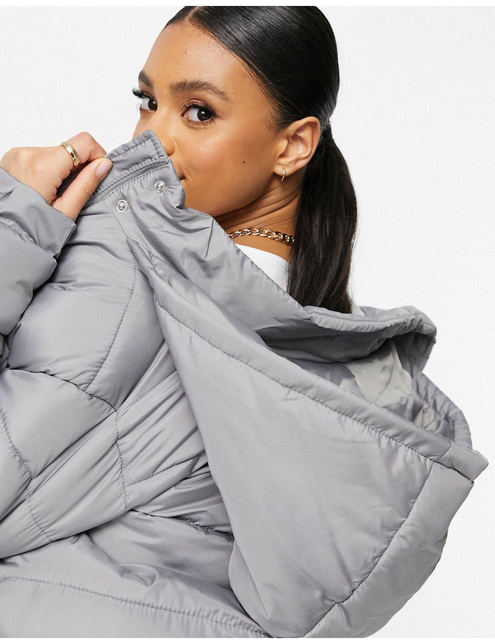 Missguided hooded padded...