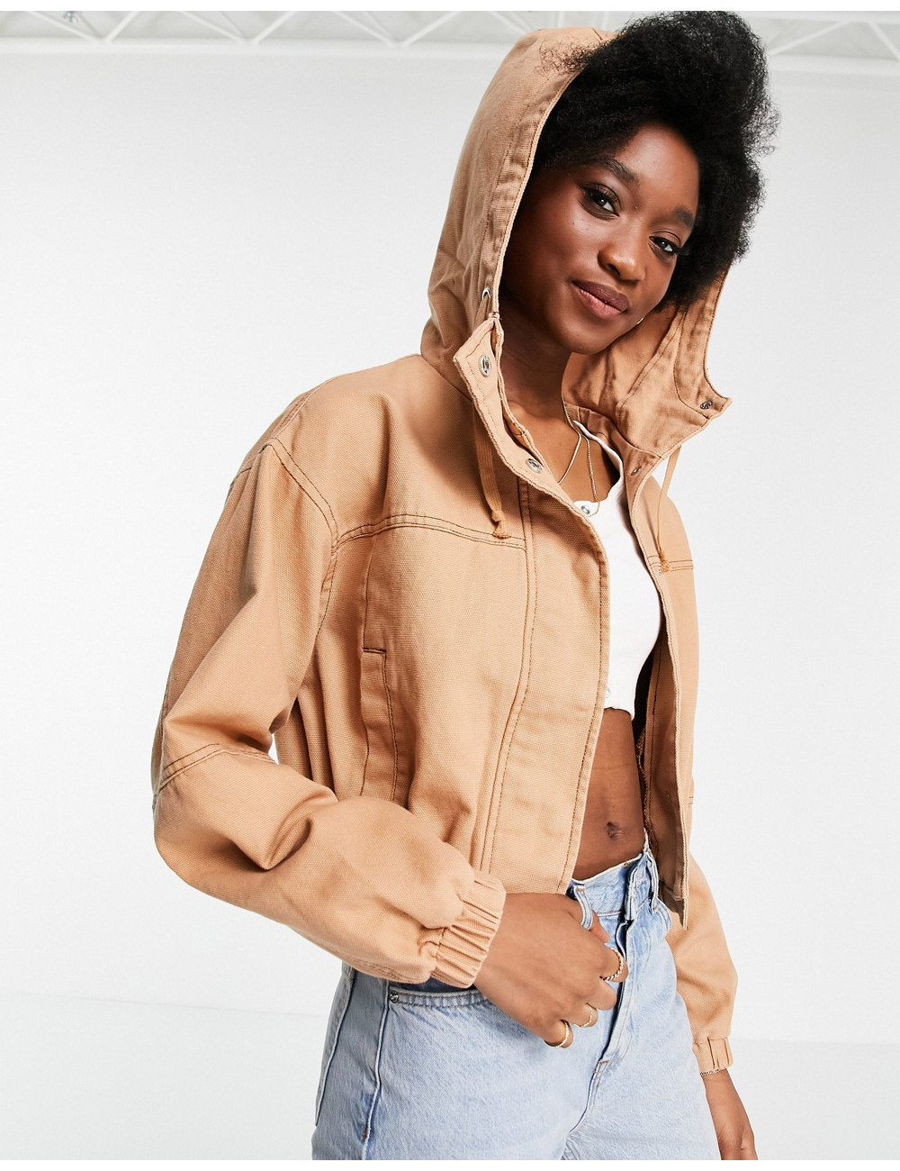 ASOS DESIGN washed hooded...