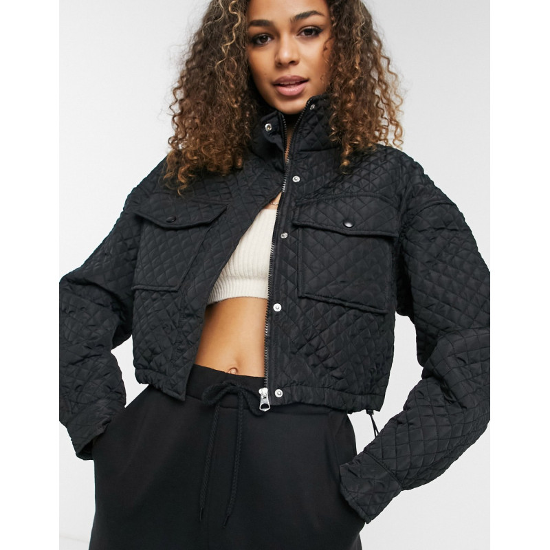 Bershka quilted cropped...